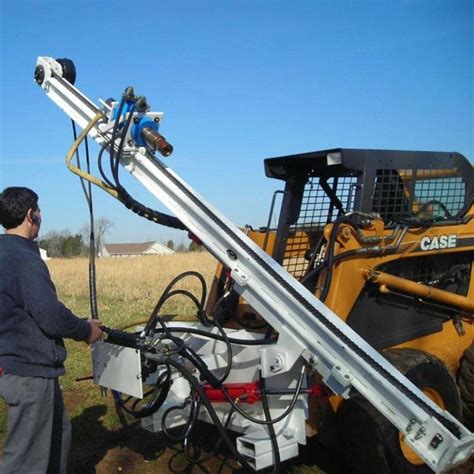 skid steer drill|skid steer mounted rock drill.